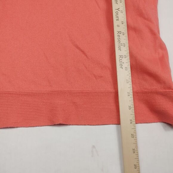 LOFT Womens Draped Open Front Cardigan Coral Orange Long Sleeve Knit Sweater XS - Picture 8 of 10